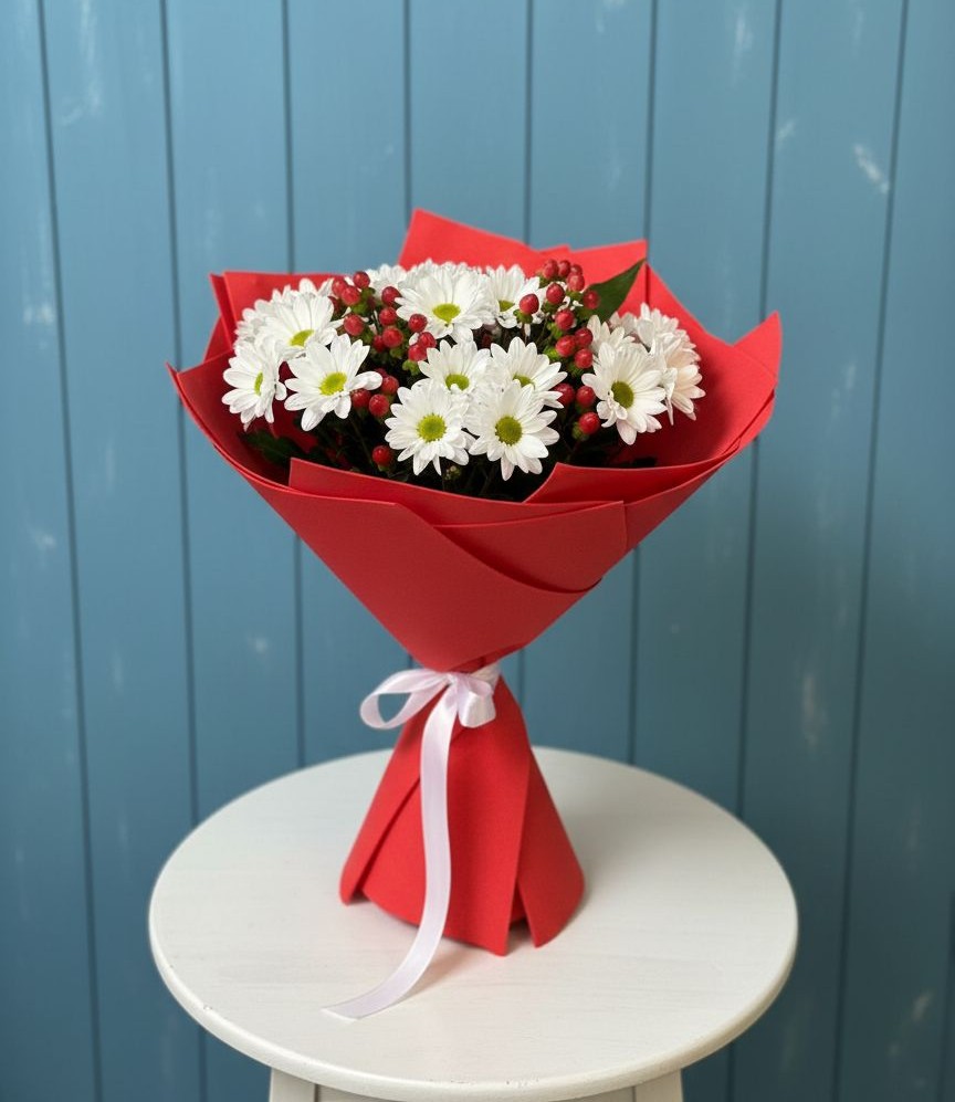 Букет цветов из: Хризантемы в Супонево