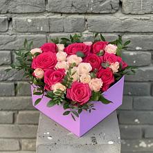 Цветочная композиция из Розы в коробке #REPLACE_PRED# Супонево