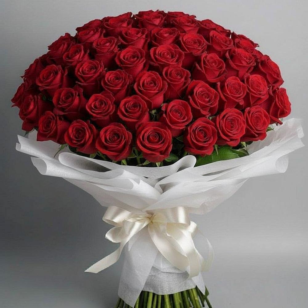 Букет 101 Красная роза Блэк Мэджик в Супонево