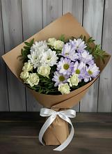 Букет цветов из:  Хризантемы и Розы в Супонево