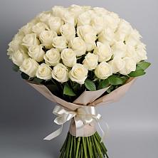 Букет 101 беля роза Белоснежка в Супонево