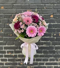 Букет цветов из:  Герберы и Хризантемы в Супонево