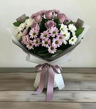 Букет цветов из:  Хризантемы и Розы в Супонево