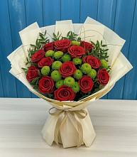 Букет цветов из:  Розы и Хризантемы в Супонево